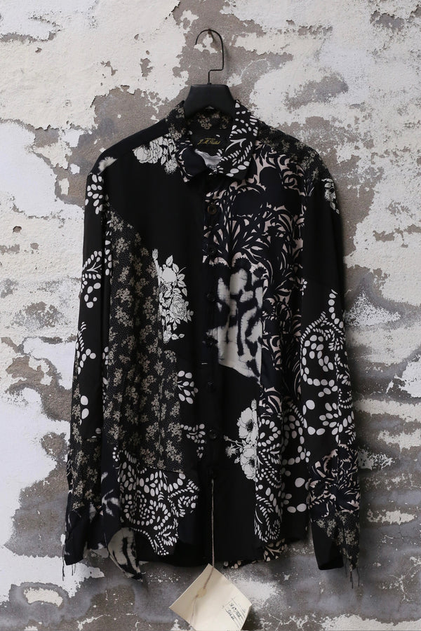 ARCHIVIO J.M.Ribot patch shirt Italy AJM-SH09/PATCH-HEI black